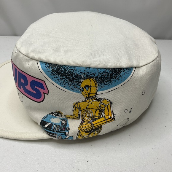 Vintage Star Wars Tours Hat Fitted Cap R2 D2 Retro 80s Disneyland Parks USA - Picture 8 of 11